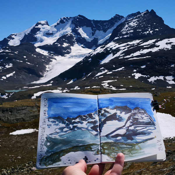 Aquarell Sognefjellet