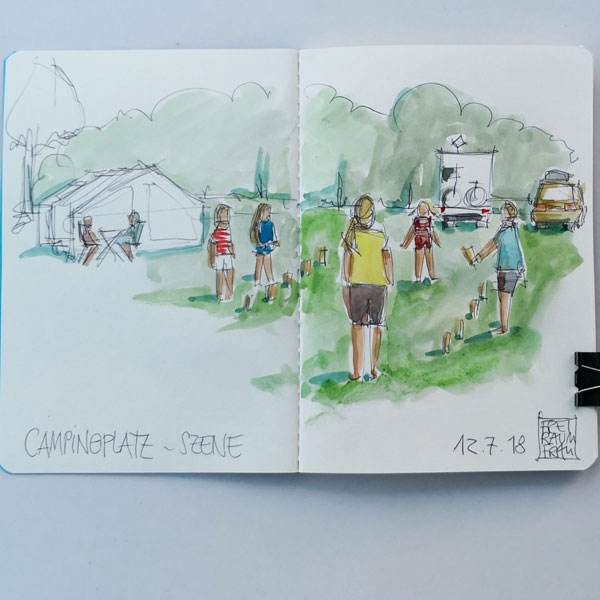 Auf dem Campingplatz